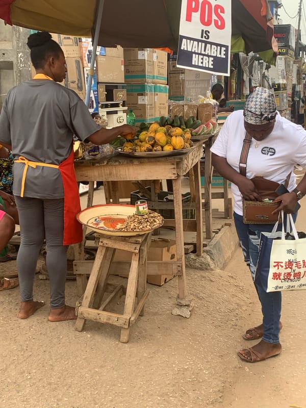 Busy outdoor market documented in Shagamu, Nigeria