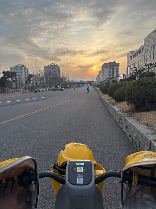 Morning street scenes captured during brief journey through Zhongtun