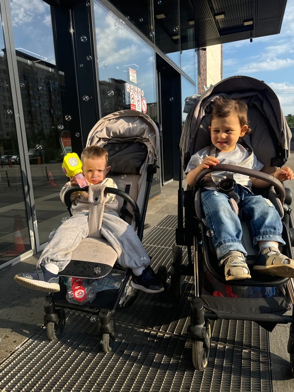 Children in strollers spotted in Russian public building