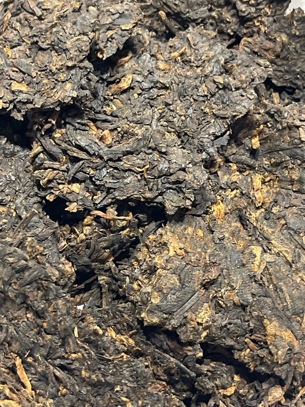 Tea leaves photographed in close-up detail in Kyiv