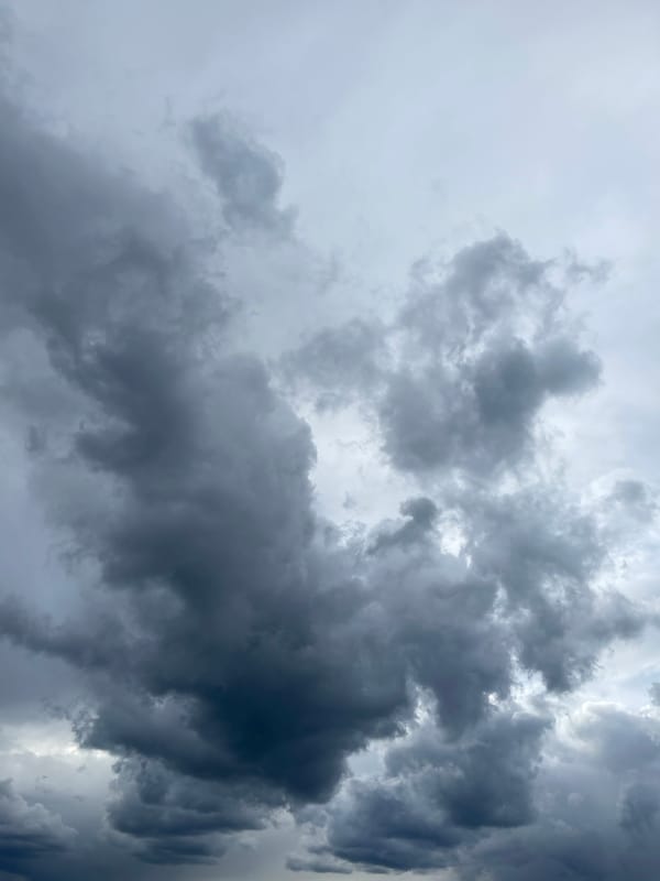 Storm clouds gather over Popasne, Ukraine