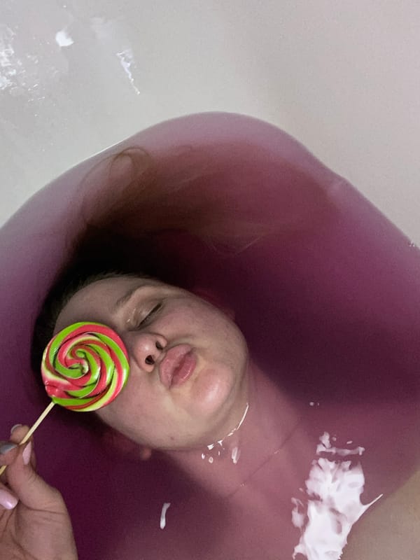 Colorful bath bomb ritual in Chaikovsky, Russia