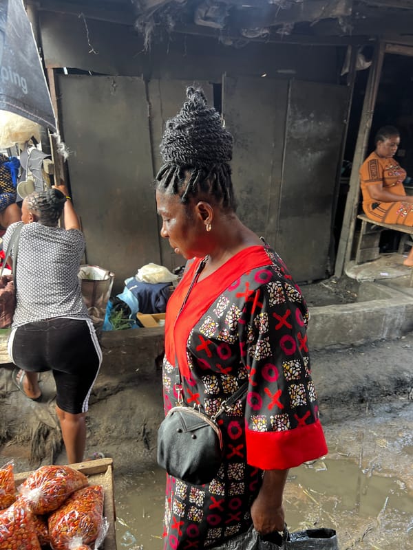 Busy market day in Nkpor, Nigeria