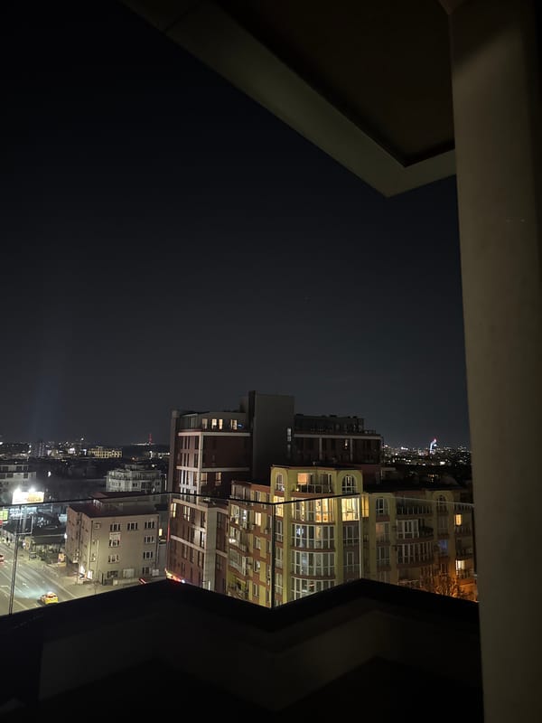 Sofia resident conducts evening household chores, watches TV performance