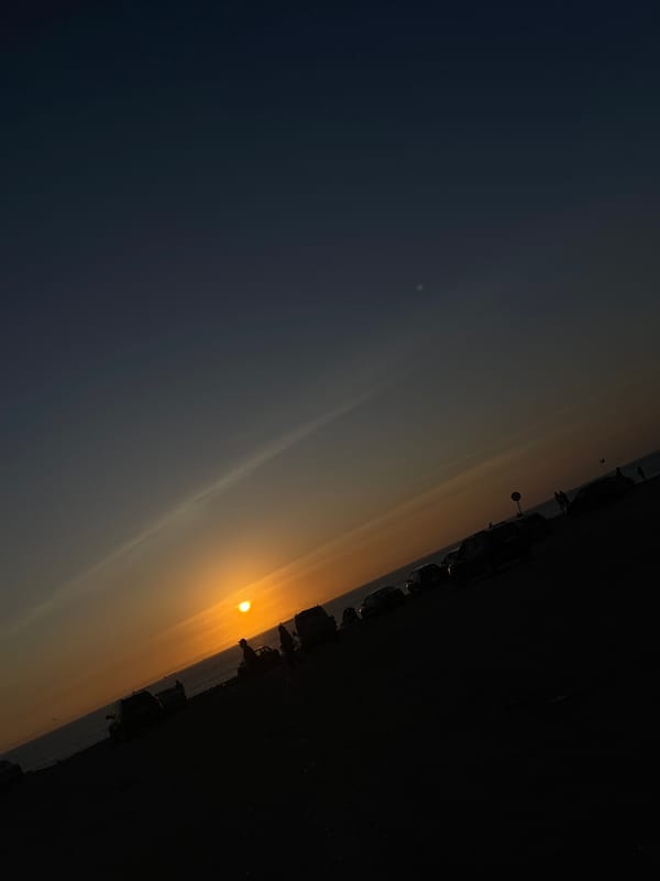 Sunset fishing scene documented along Safi Morocco coastline