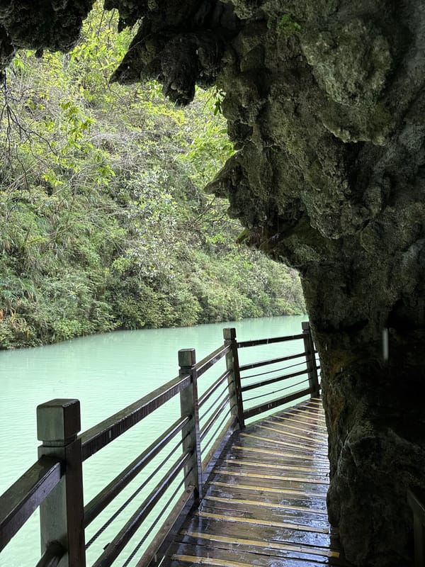 Cave interior view documented in Zhangjiajie, China