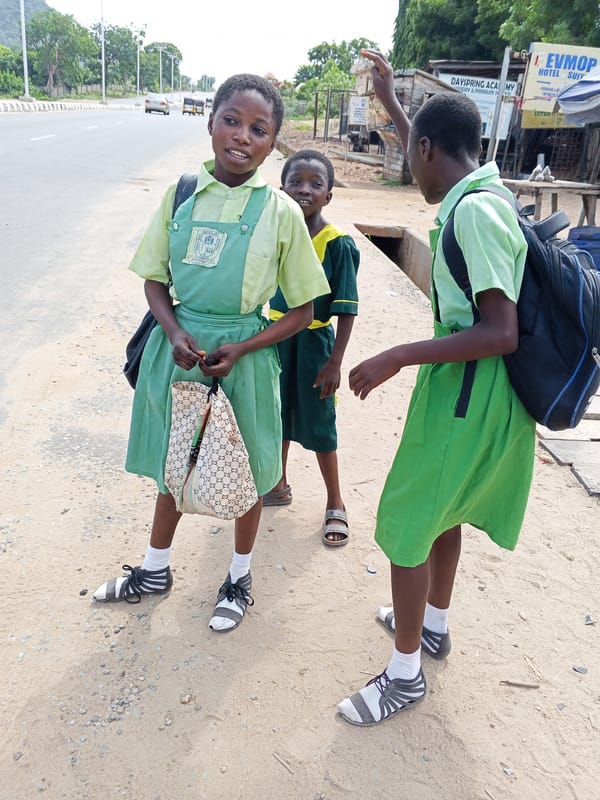 School children spotted in uniforms around Zango-ndaji community