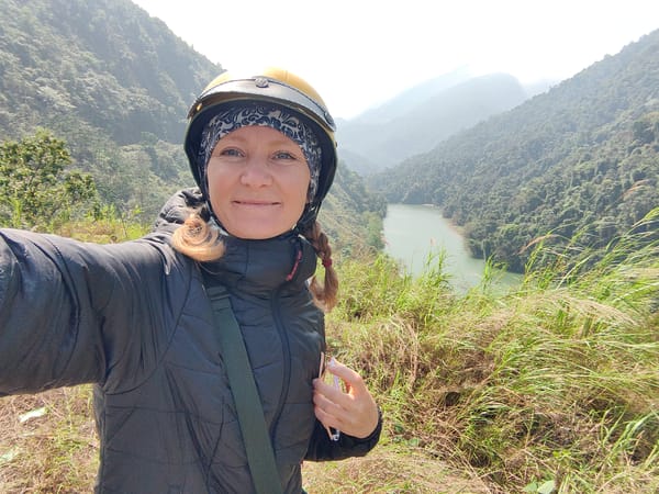 Motorcycle journey documented through rural Vietnam mountains