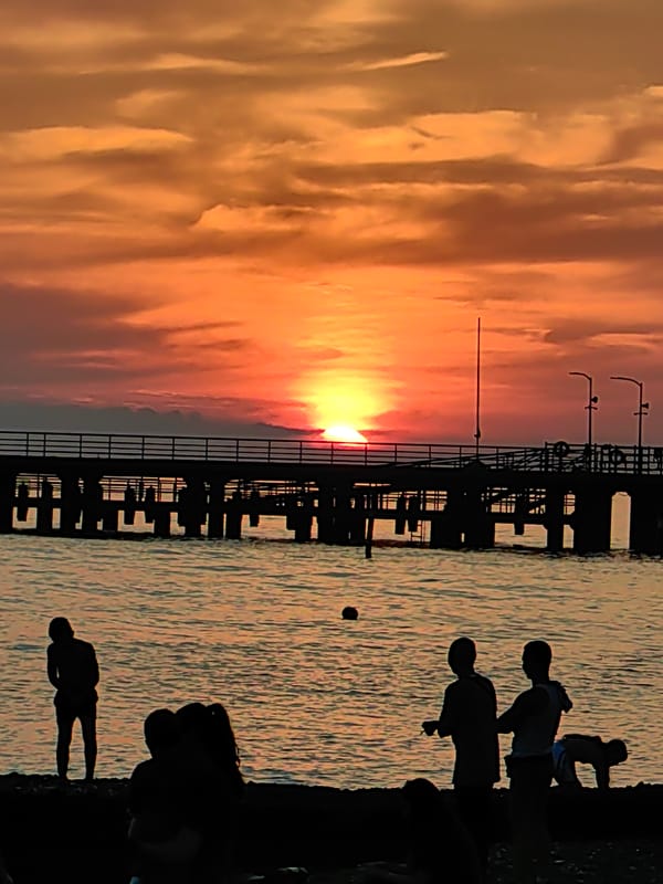 Witness captures golden hour sunset along Sochi's Black Sea coast