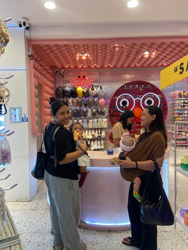 Routine shopping activity documented at Kuta mall Thursday afternoon