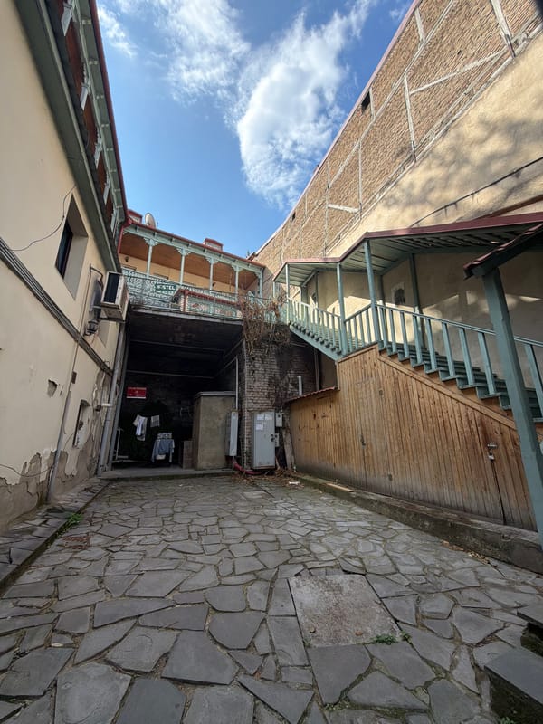 Morning walk through Tbilisi's Old Town streets and storefronts