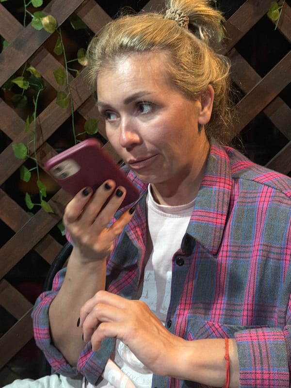 Casual summer evening on a Sochi patio with snacks and selfies