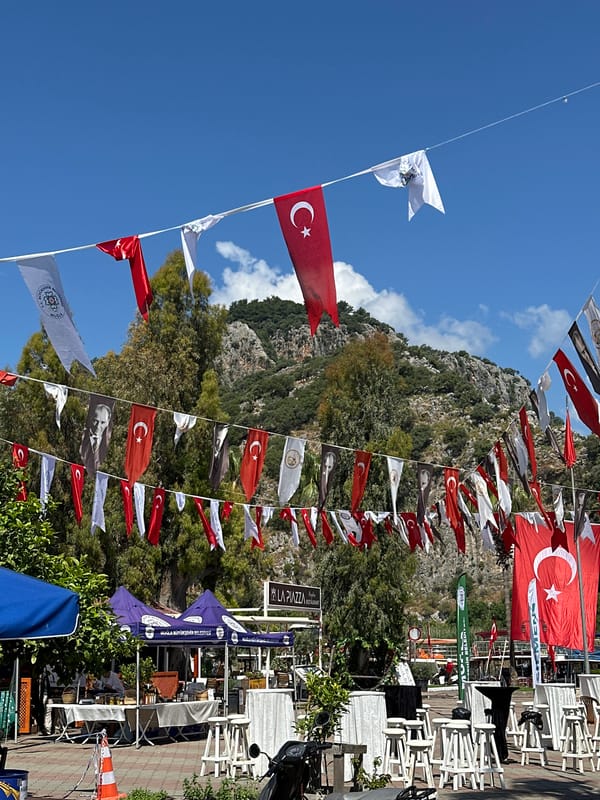 Turkish flags decorate Ortaca streets in festive display