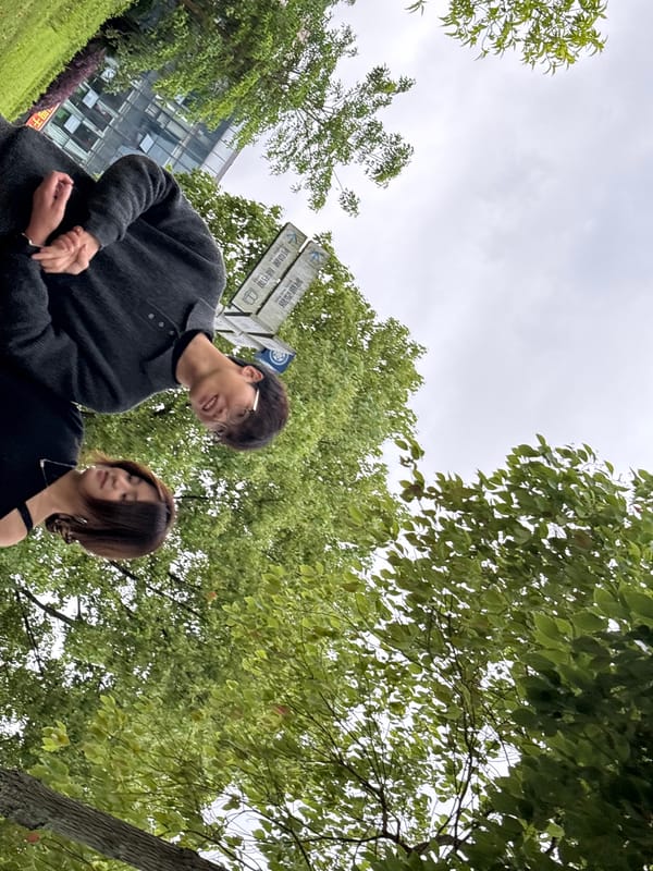 Young couple photographed outdoors in Jiangjin, China