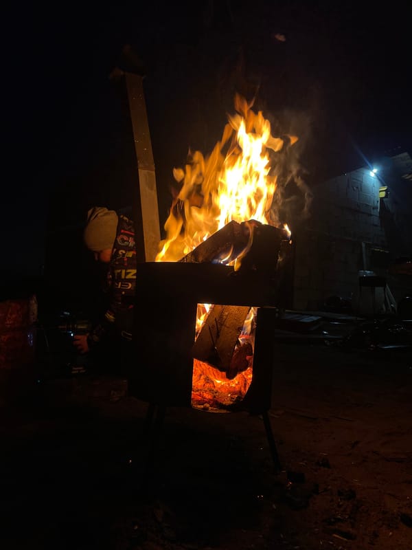 Family documents quiet Sunday evening at home in Chaikovsky