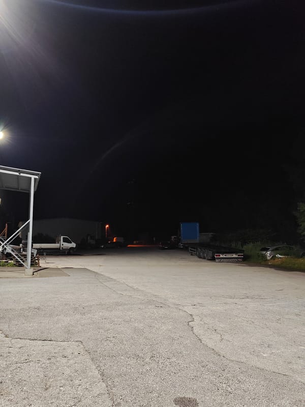 Late-night urban wandering documented through Smolyan, Bulgaria streets