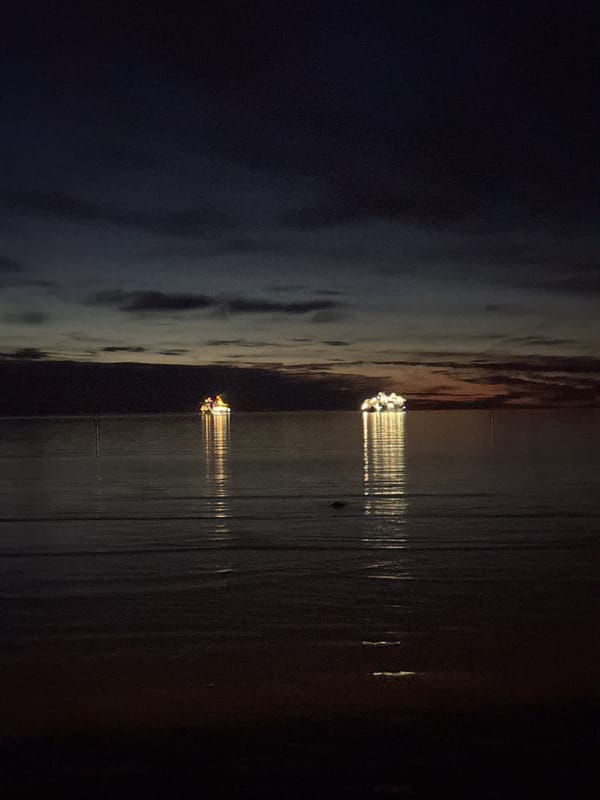 Two lit ships spotted on water near Tallinn