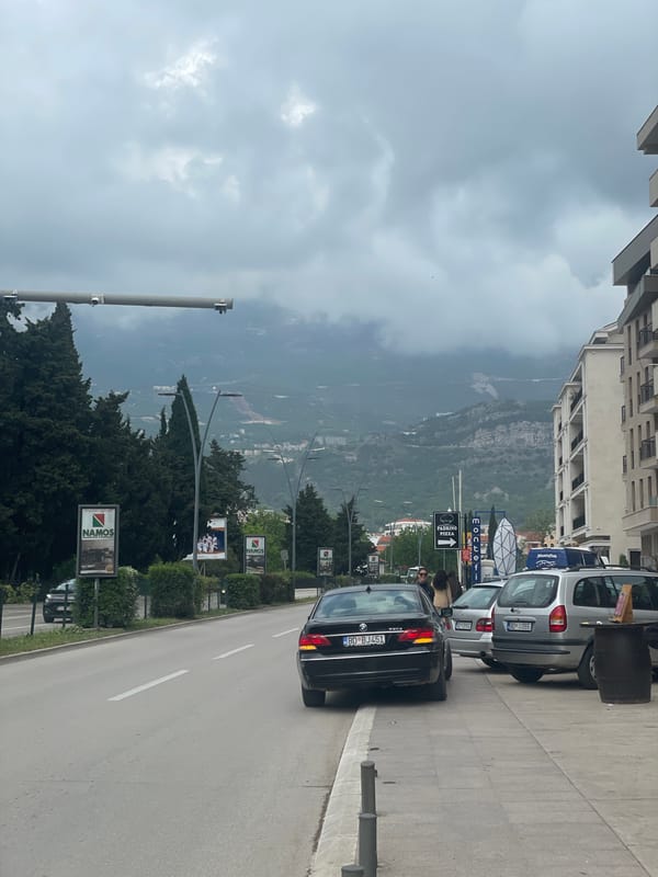 Casual street and waterfront scenes documented in Budva, Montenegro