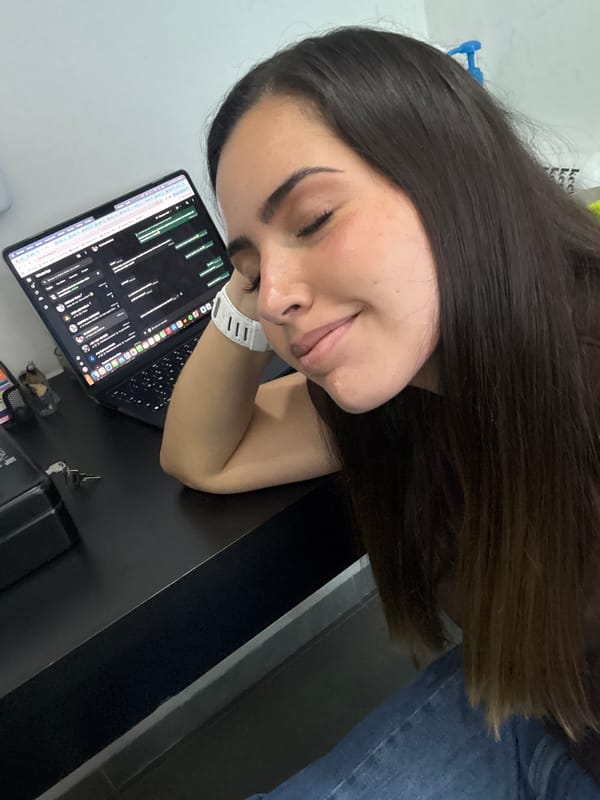 Woman works at tablet desk in Tlaxcalancingo