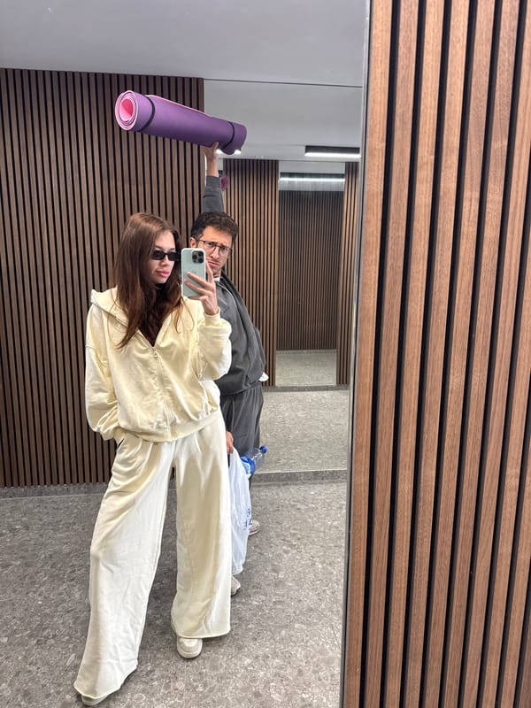 Couple Takes Mirror Selfie in Larnaca, Cyprus