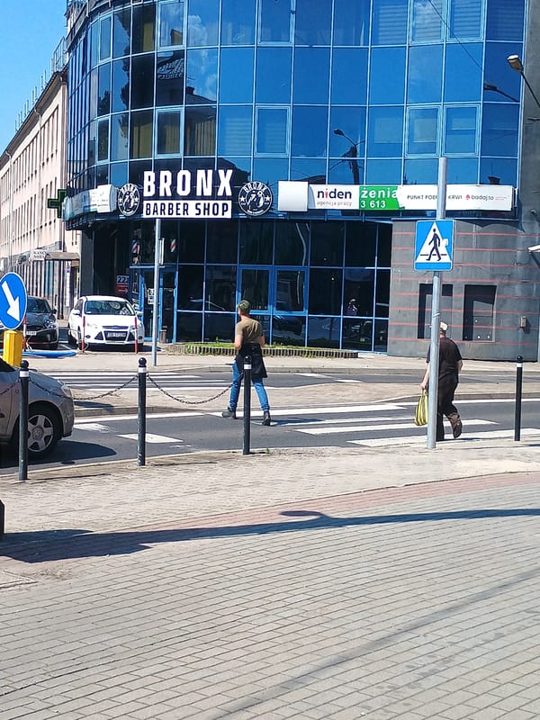 Street-level snapshots from a sunny morning in Bielsko-Biała