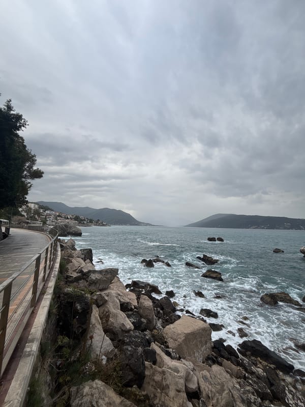 Morning coastal scene captured in Herceg Novi, Montenegro