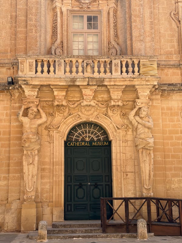 Cathedral Museum facade documented in historic Mdina, Malta