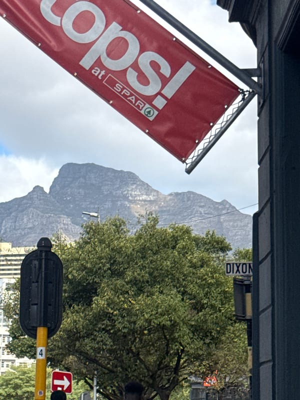Cloudy afternoon views of Table Mountain captured across Cape Town
