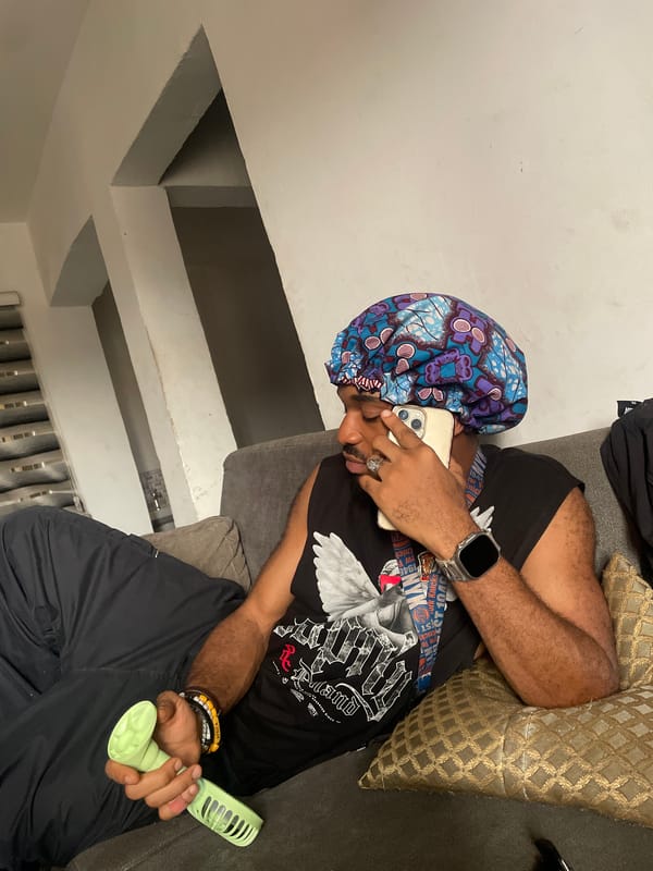 Lazy afternoon hangout at home in Abuja