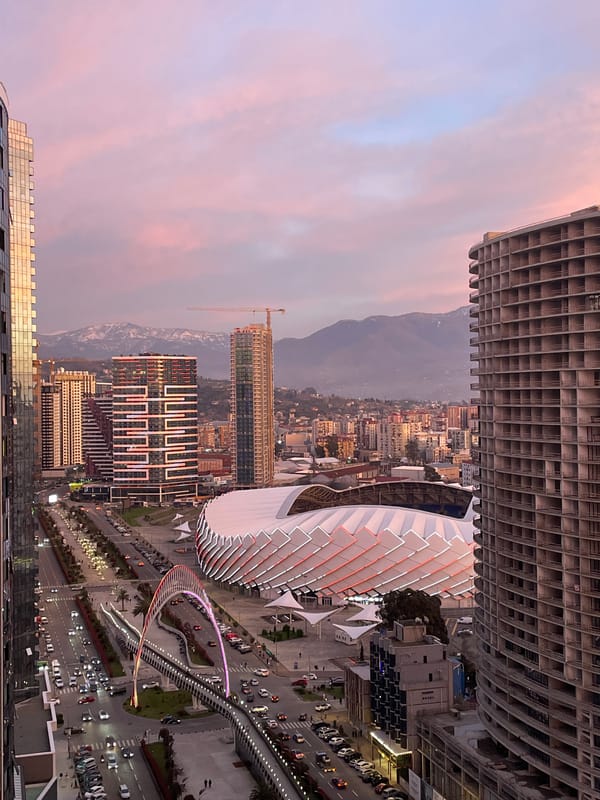 Construction cranes and high-rises documented in Batumi development