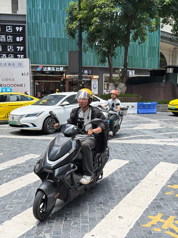 Busy morning street life in Yuzhong District, Chongqing