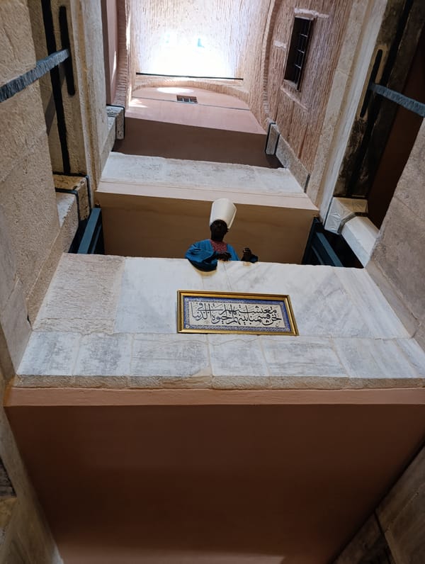 Visitor documents ornate interiors at Istanbul's Topkapi Palace