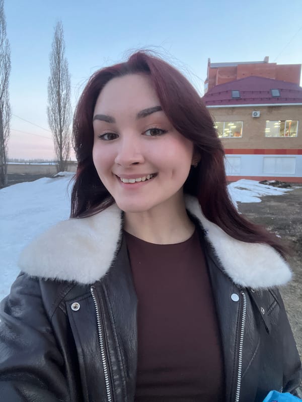 Woman poses for photos around Neftekamsk, Russia