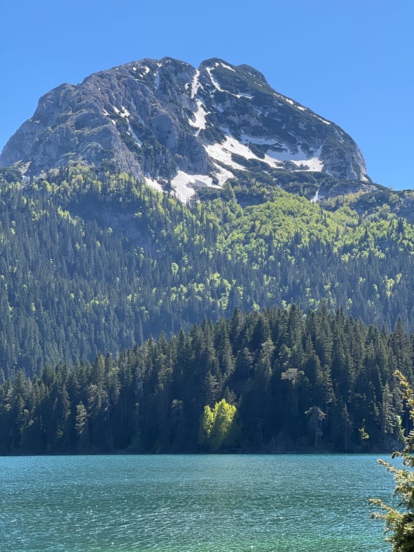 Mountain lake landscape documented in Pitomine, Montenegro