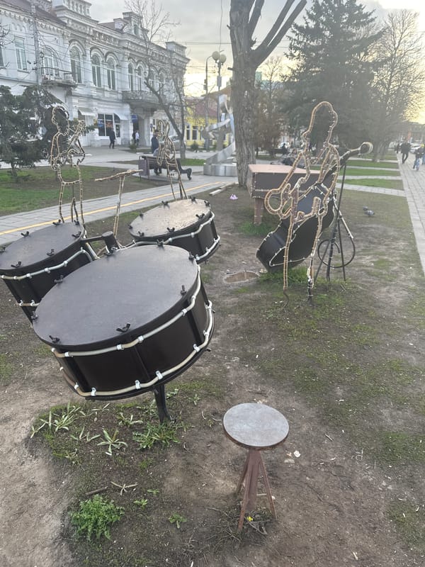 Casual street scenes documented in Engels, Russia plaza