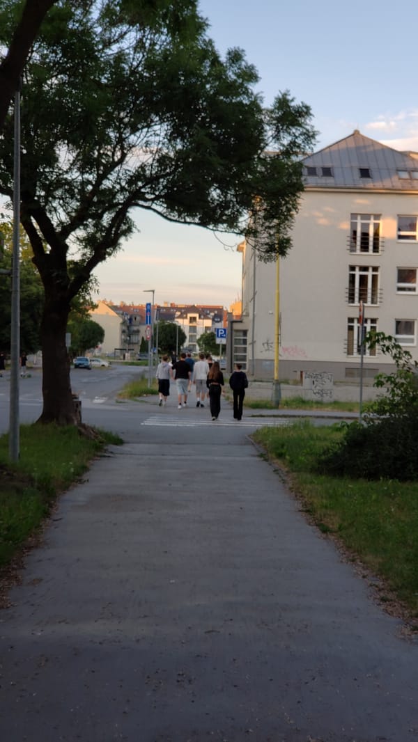 Evening stroll through Prešov's riverside paths and city streets