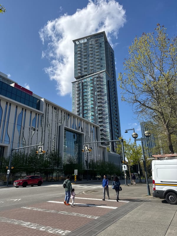 Spring street scene documented in Surrey, Canada