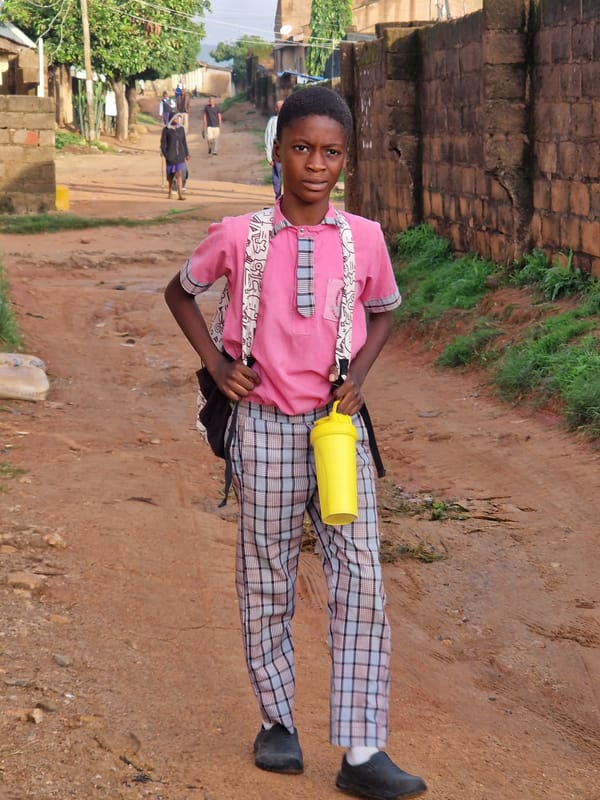 Morning street life on Rukuba Road and around Jos, Nigeria