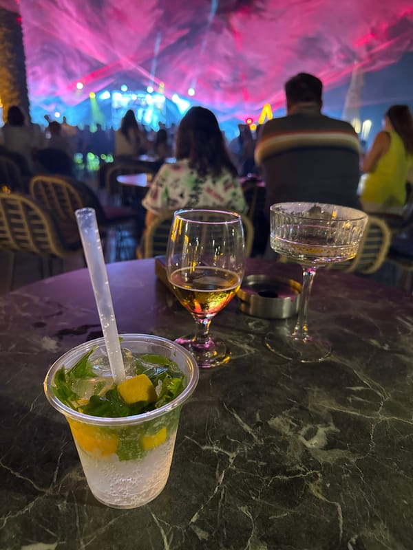 Resort evening in Kemer: poolside sunset into a laser-lit outdoor event