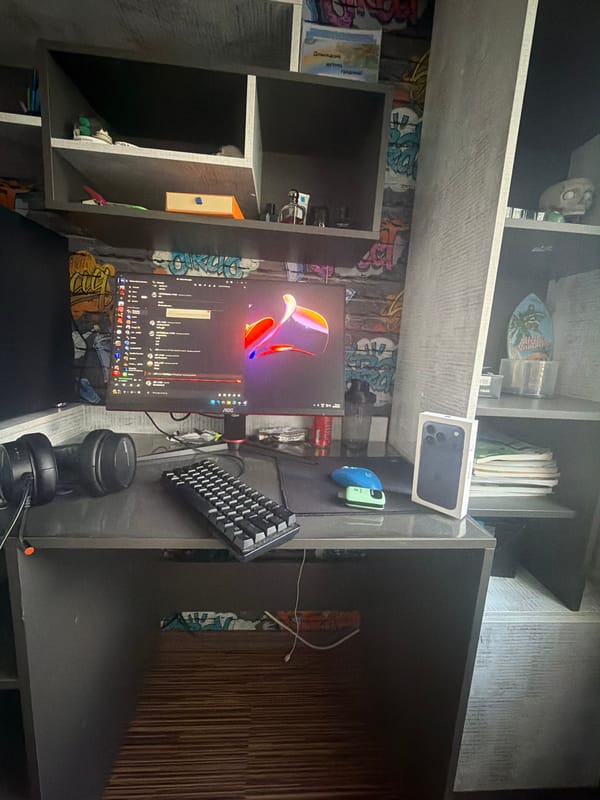 Gaming computer setup documented in Vratsa, Bulgaria