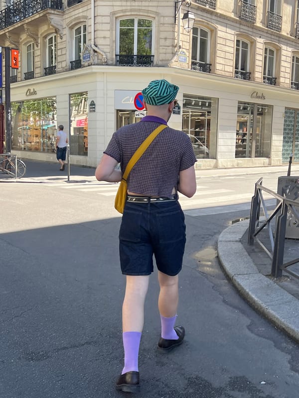 Morning stroll through central Paris streets and cafes