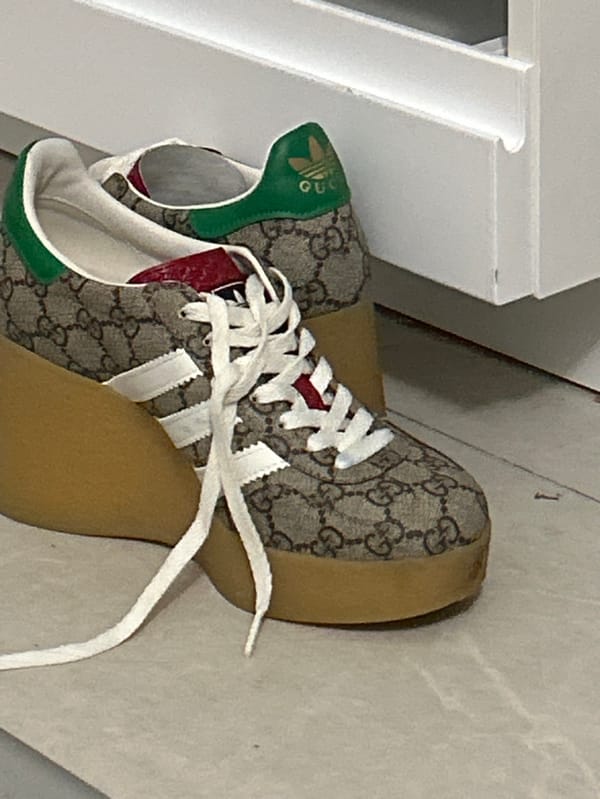 Gucci-Adidas collaboration sneaker spotted in Paris