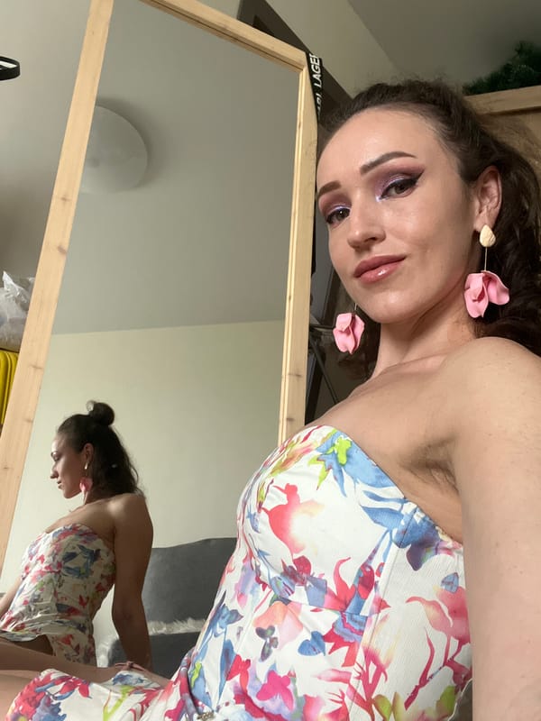 Woman conducts personal photo session in Kazan room
