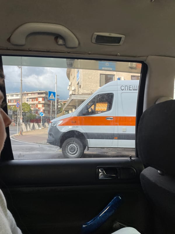 Vehicle journey documents street scenes in Kardzhali, Bulgaria