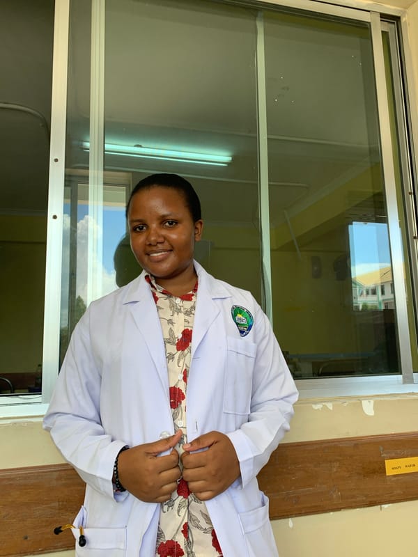 Healthcare workers photographed at medical facility in Dar es-Salaam