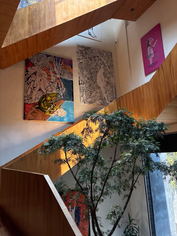 Visitor documents evening at Sede Café in Mexico City