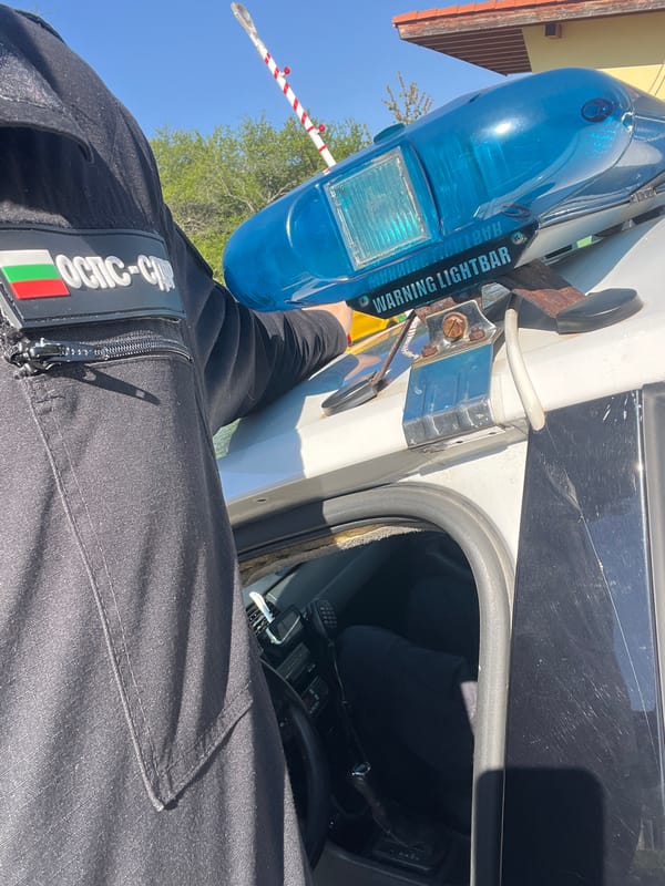 Police officer observed in patrol vehicle in Pancharevo