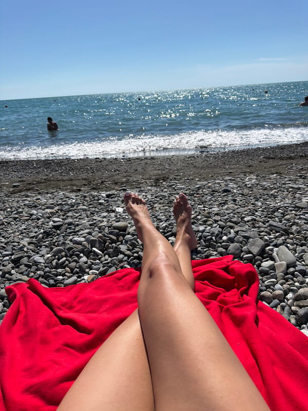 Beach day and boardwalk browsing along the Sochi waterfront