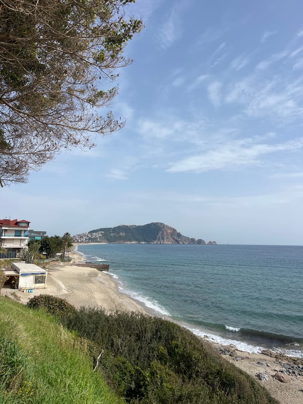 Coastal views documented in Alanya, Turkey seaside city