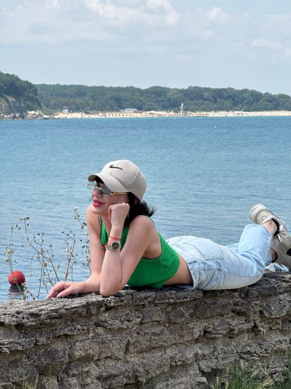 Exploring Kiten's Black Sea cliffs around a bronze equestrian monument
